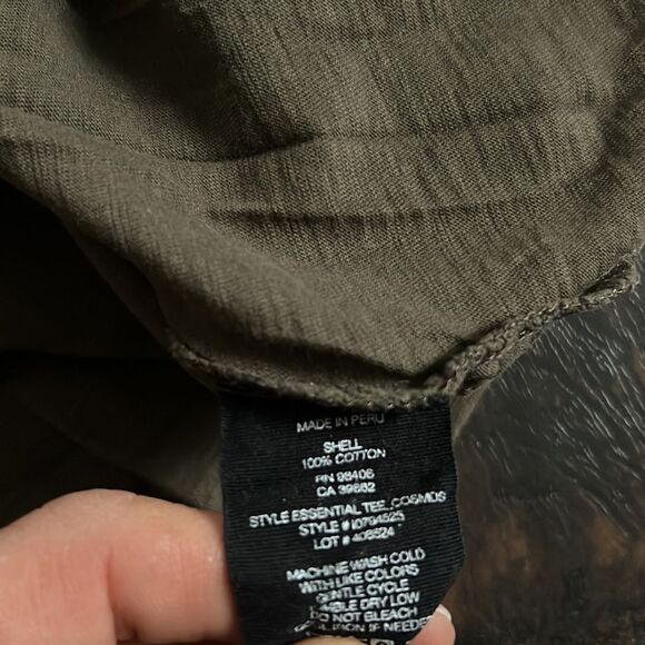 Theory tee shirt size M light brown tee made in Peru 100% cotton GUC - Picture 6 of 6